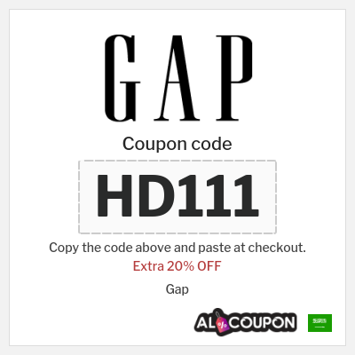 Coupon for Gap (HD98) Extra 20% OFF