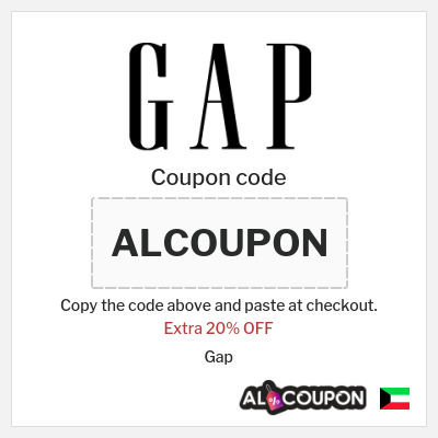 Coupon for Gap (ALCOUPON) Extra 20% OFF