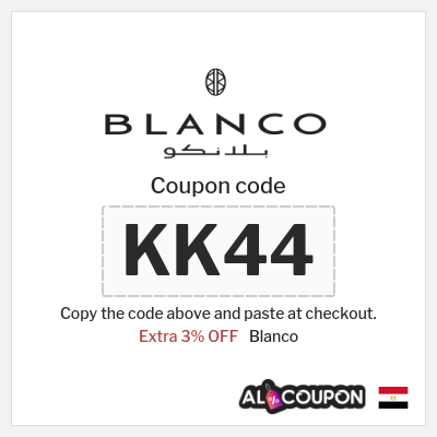 Coupon for Blanco (KK44) Extra 3% OFF