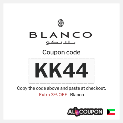 Coupon for Blanco (KK44) Extra 3% OFF