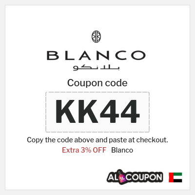 Coupon for Blanco (KK44) Extra 3% OFF