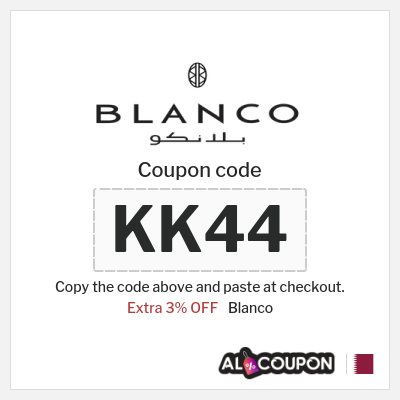 Coupon for Blanco (KK44) Extra 3% OFF