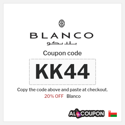 Coupon for Blanco (KK44) 20% OFF
