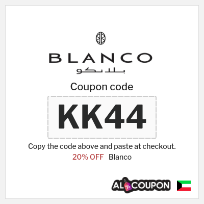 Coupon for Blanco (KK44) 20% OFF