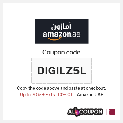 Coupon for Amazon UAE (DIGILZ5L) Up to 70% + Extra 10% Off