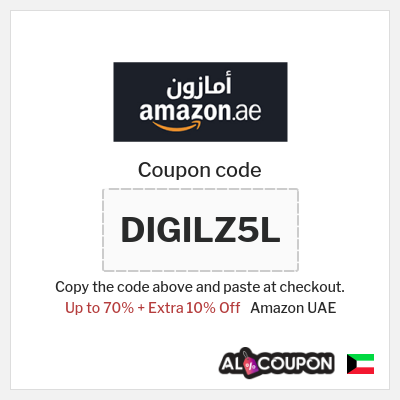 Coupon for Amazon UAE (DIGILZ5L) Up to 70% + Extra 10% Off