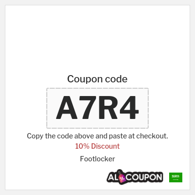 Coupon for Footlocker (A7R4) 10% Discount