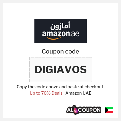 Coupon for Amazon UAE (DIGIAVOS) Up to 70% Deals