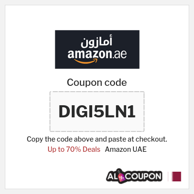 Coupon for Amazon UAE (DIGI5LN1) Up to 70% Deals