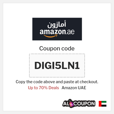 Coupon for Amazon UAE (DIGI5LN1) Up to 70% Deals