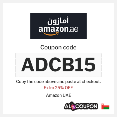 Coupon for Amazon UAE (ADCB15) Extra 25% OFF