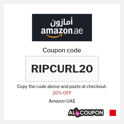 Coupon for Amazon UAE (RIPCURL20) 20% OFF