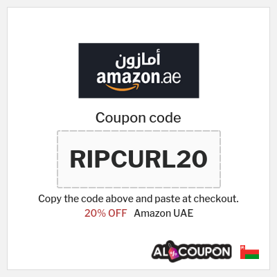 Coupon for Amazon UAE (RIPCURL20) 20% OFF