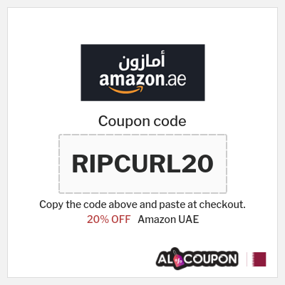 Coupon for Amazon UAE (RIPCURL20) 20% OFF