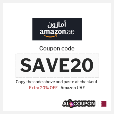Coupon for Amazon UAE (SAVE20) Extra 20% OFF