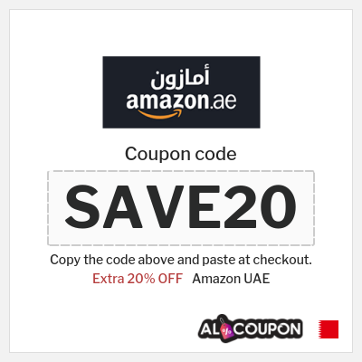 Coupon for Amazon UAE (SAVE20) Extra 20% OFF