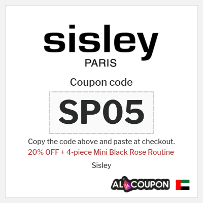 Coupon for Sisley (SP05) 20% OFF + 4-piece Mini Black Rose Routine