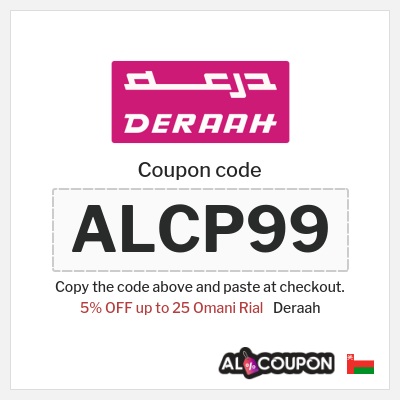 Deraah Coupon (ALCP99) Deraah coupon code Oman 2025