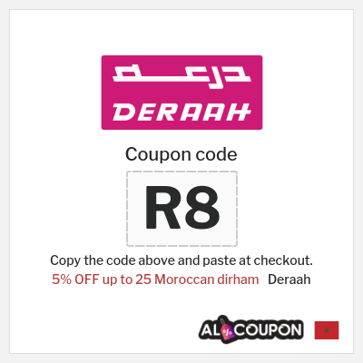 Deraah Coupon (R8) Deraah coupon code Morocco 2025