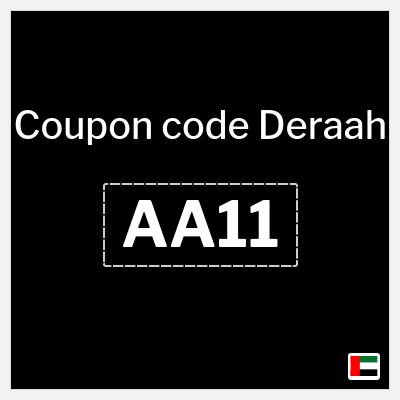 Coupon for Deraah (AA11) Up to 50% OFF
