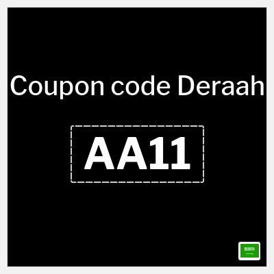 Coupon for Deraah (AA11) Up to 50% OFF