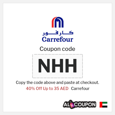 Coupon for Carrefour (NHH) 40% Off Up to 35 AED