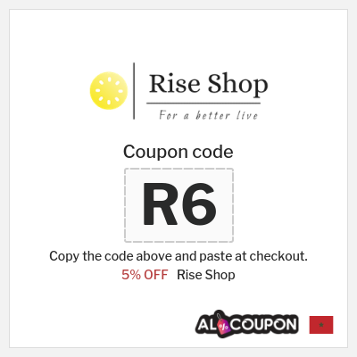 Coupon discount code for Rise Shop 5% OFF
