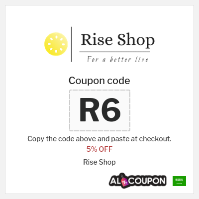 Coupon discount code for Rise Shop 5% OFF