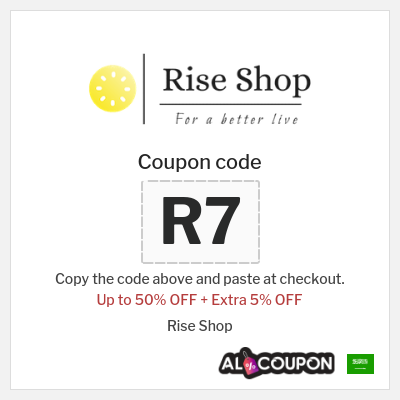 Coupon for Rise Shop (R7) Up to 50% OFF + Extra 5% OFF