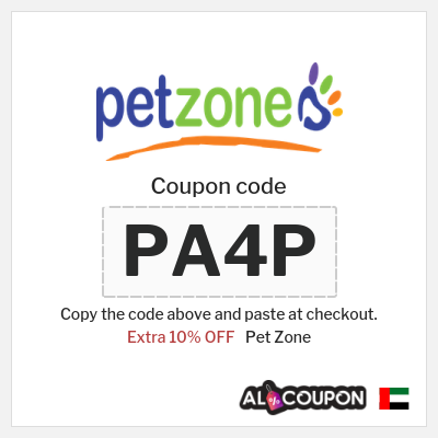 Coupon for Pet Zone (PA4P) Extra 10% OFF