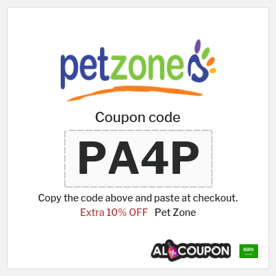 Coupon for Pet Zone (PA4P) Extra 10% OFF