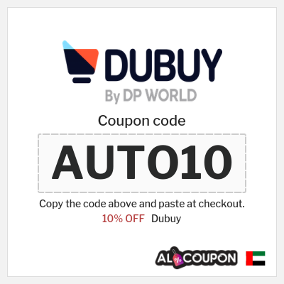 Coupon for Dubuy (AUTO10) 10% OFF