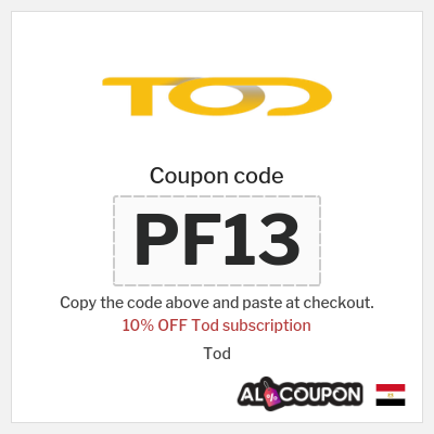 Coupon discount code for Tod Discount codes