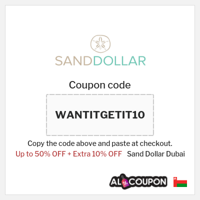 Coupon discount code for Sand Dollar Dubai 10% OFF