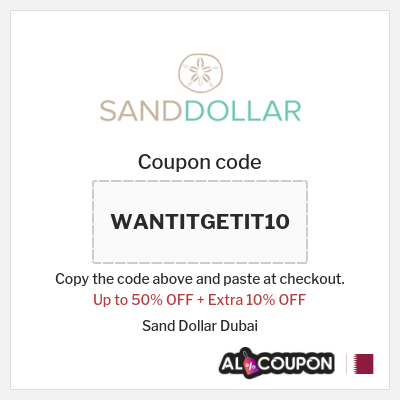 Coupon discount code for Sand Dollar Dubai 10% OFF