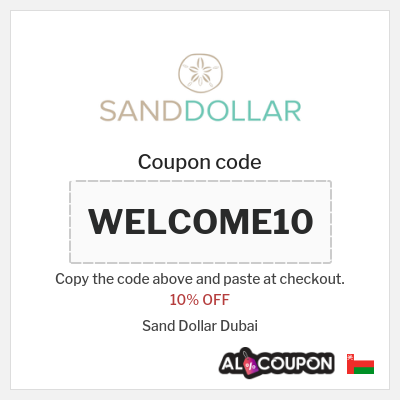Coupon for Sand Dollar Dubai (WELCOME10) 10% OFF