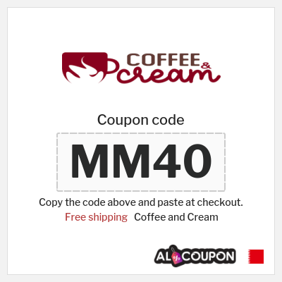 Coupon discount code for Coffee and Cream Free shipping