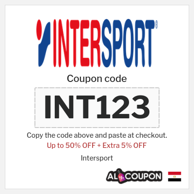 Coupon for Intersport (INT123) Up to 50% OFF + Extra 5% OFF