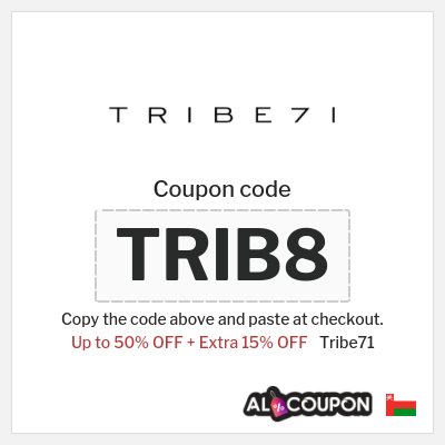 Coupon for Tribe71 (TRIB8) Up to 50% OFF + Extra 15% OFF