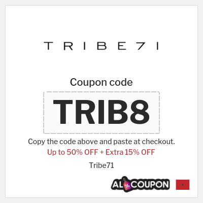 Coupon for Tribe71 (TRIB8) Up to 50% OFF + Extra 15% OFF