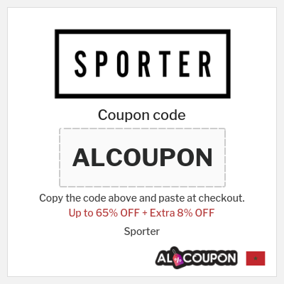 Coupon discount code for Sporter 8% OFF