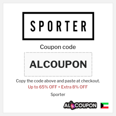 Coupon discount code for Sporter 8% OFF