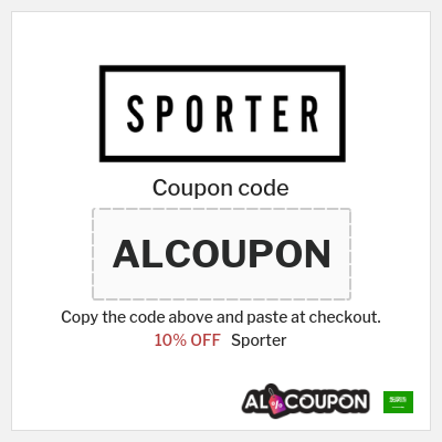 Sporter Coupon (ALCOUPON) Sporter Discount Code 2026