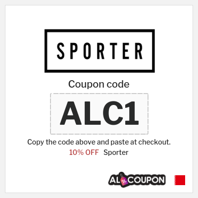 Sporter Coupon (ALC1) Sporter Discount Code 2026