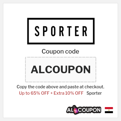 Coupon for Sporter (ALCOUPON) Up to 65% OFF + Extra 10% OFF