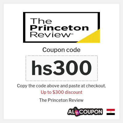 Coupon for The Princeton Review (hs300) Up to $300 discount