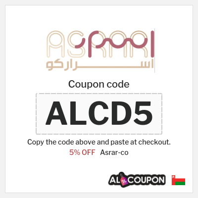 Coupon discount code for Asrar-co 5% OFF