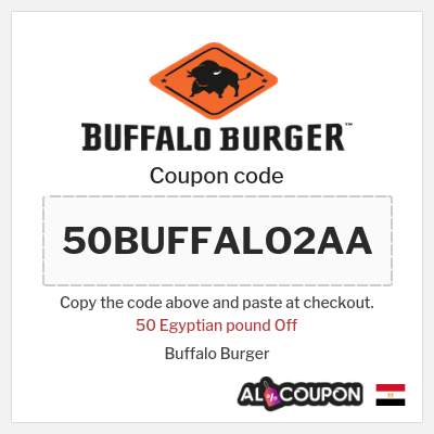 Coupon discount code for Buffalo Burger 50 Egyptian pound Off