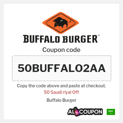 Coupon discount code for Buffalo Burger 50 Saudi riyal Off
