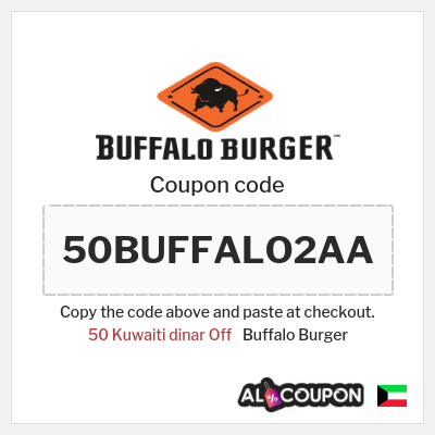 Coupon discount code for Buffalo Burger 50 Kuwaiti dinar Off